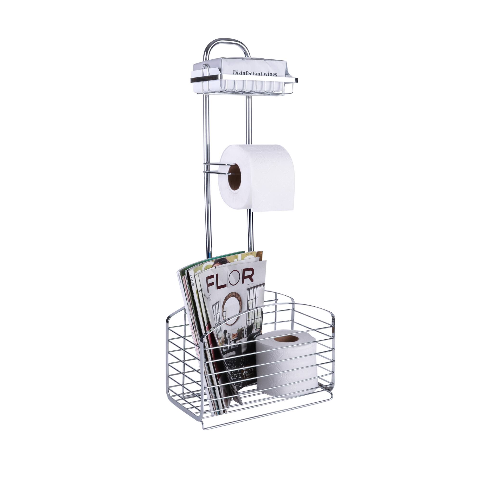 Bath Bliss Harbor Collection Chrome Bathroom Organizer